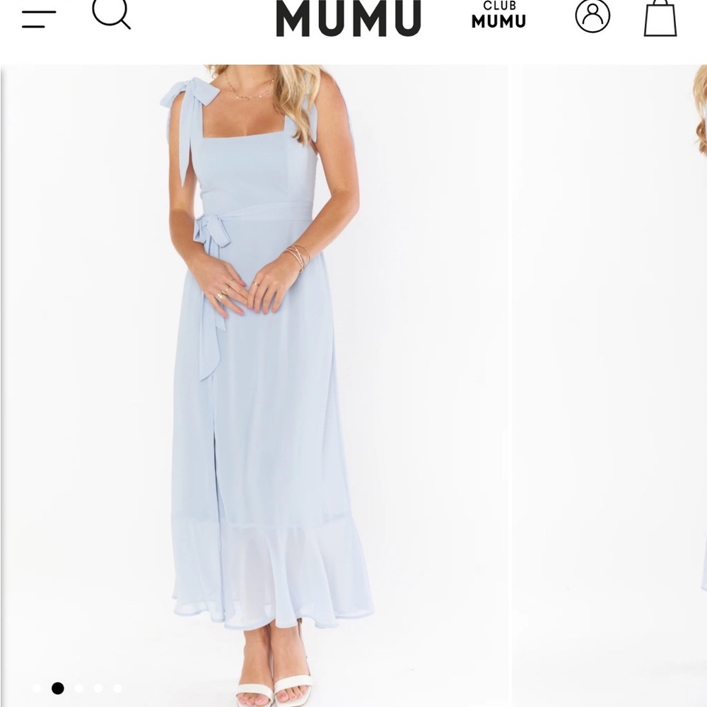 Show Me Your Mumu Slate Blue Sleeveless Dress - Claire Midi - Picture 5 of 5